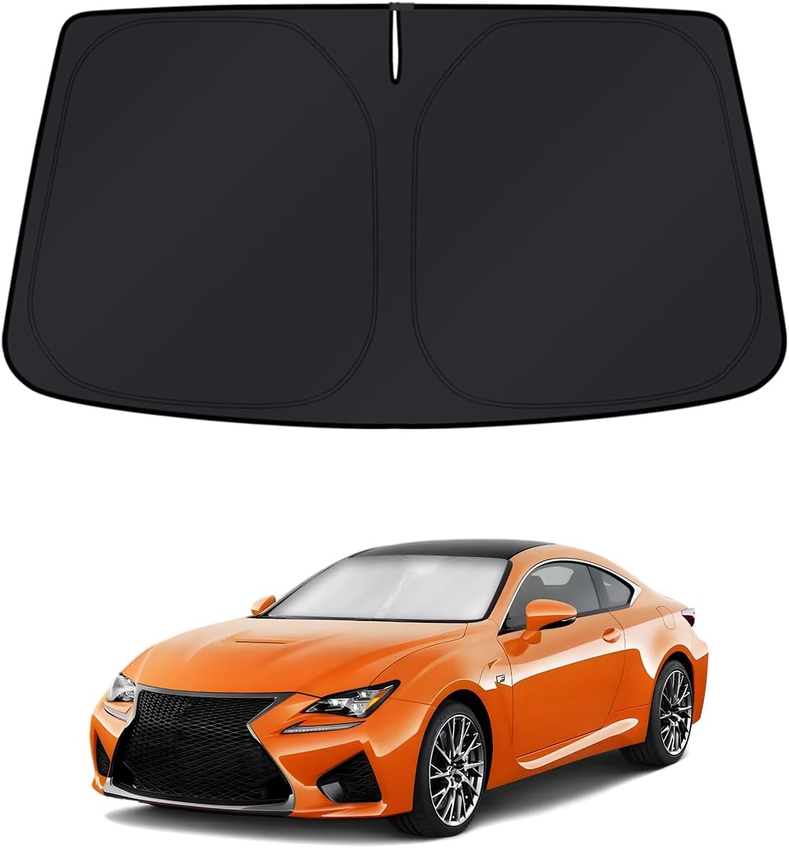 KUST Windshield Sun Shade for 2017-2026 Tesla Model Y/Model 3 Sunshade Accessories (Fit 2025-2026 Model Y Juniper / 2024 Model 3 Highland) Upgraded Foldable Sunshade, Blocks UV Rays Keep Car Cool