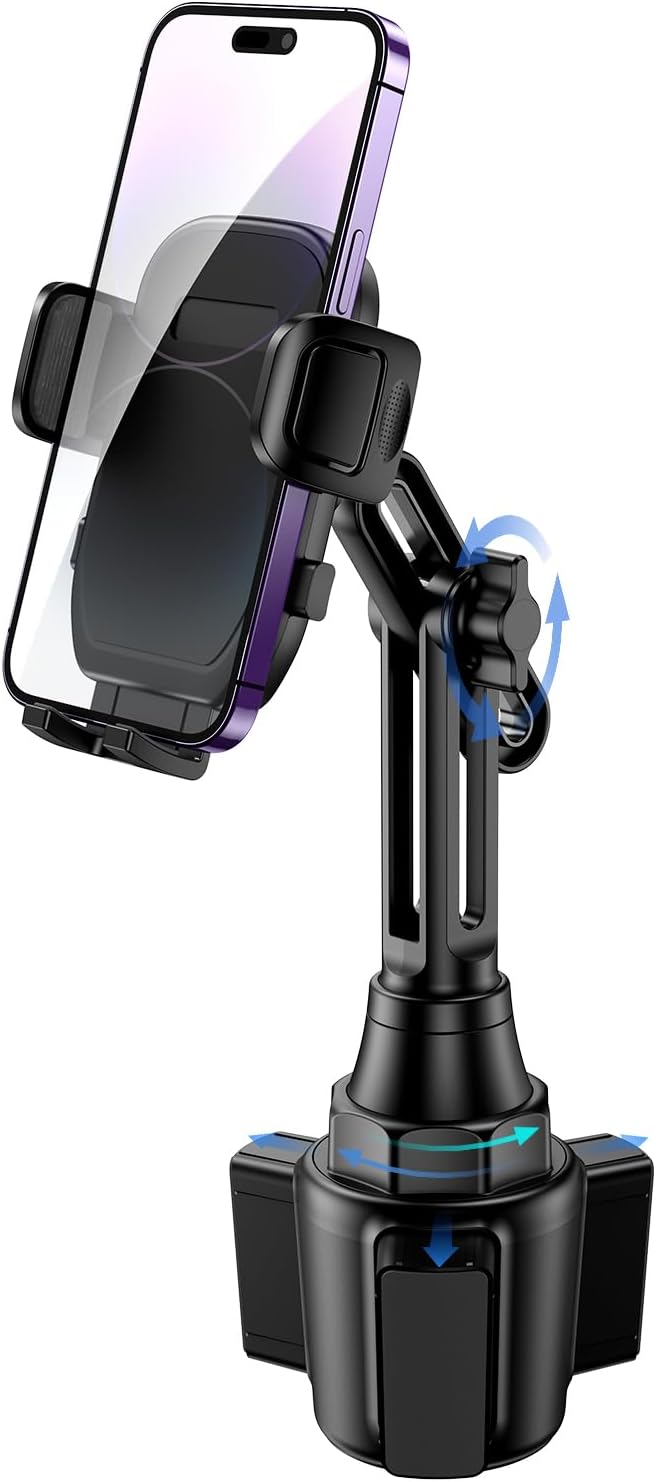 Cup Phone Holder for Car, [Upgraded Version]Universal Car Cell Phone Holder