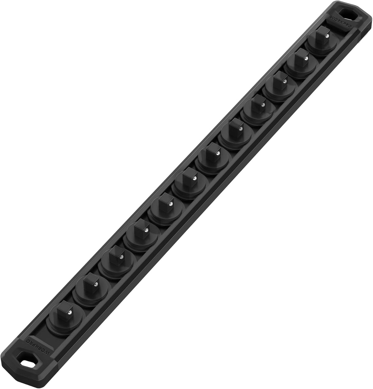 WORKPRO Magnetic Socket Organizer, Heavy-Duty 3/8-Inch Drive Socket Rail
