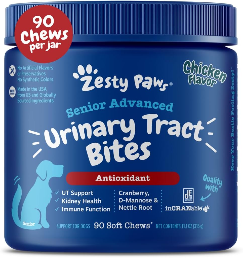Zesty Paws Cranberry Supplement for Dogs - Bacon, 90 Ct