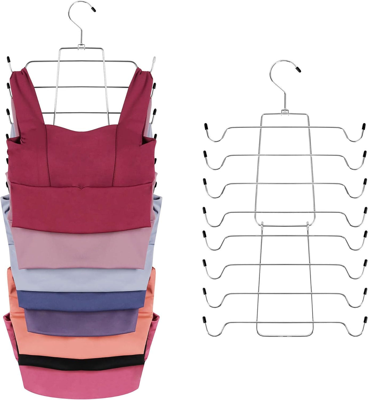 ZEDODIER 2 Pack Tank Top Hanger, Bra Organizer for Closet, Space Saving