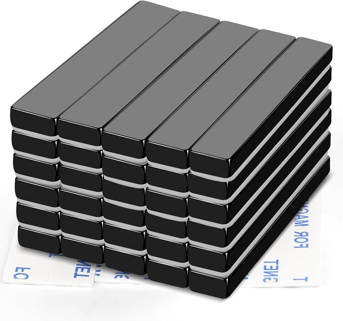 MIKEDE Strong Neodymium Magnets with Adhensive Backing 60x10x3 mm, 5 Pcs