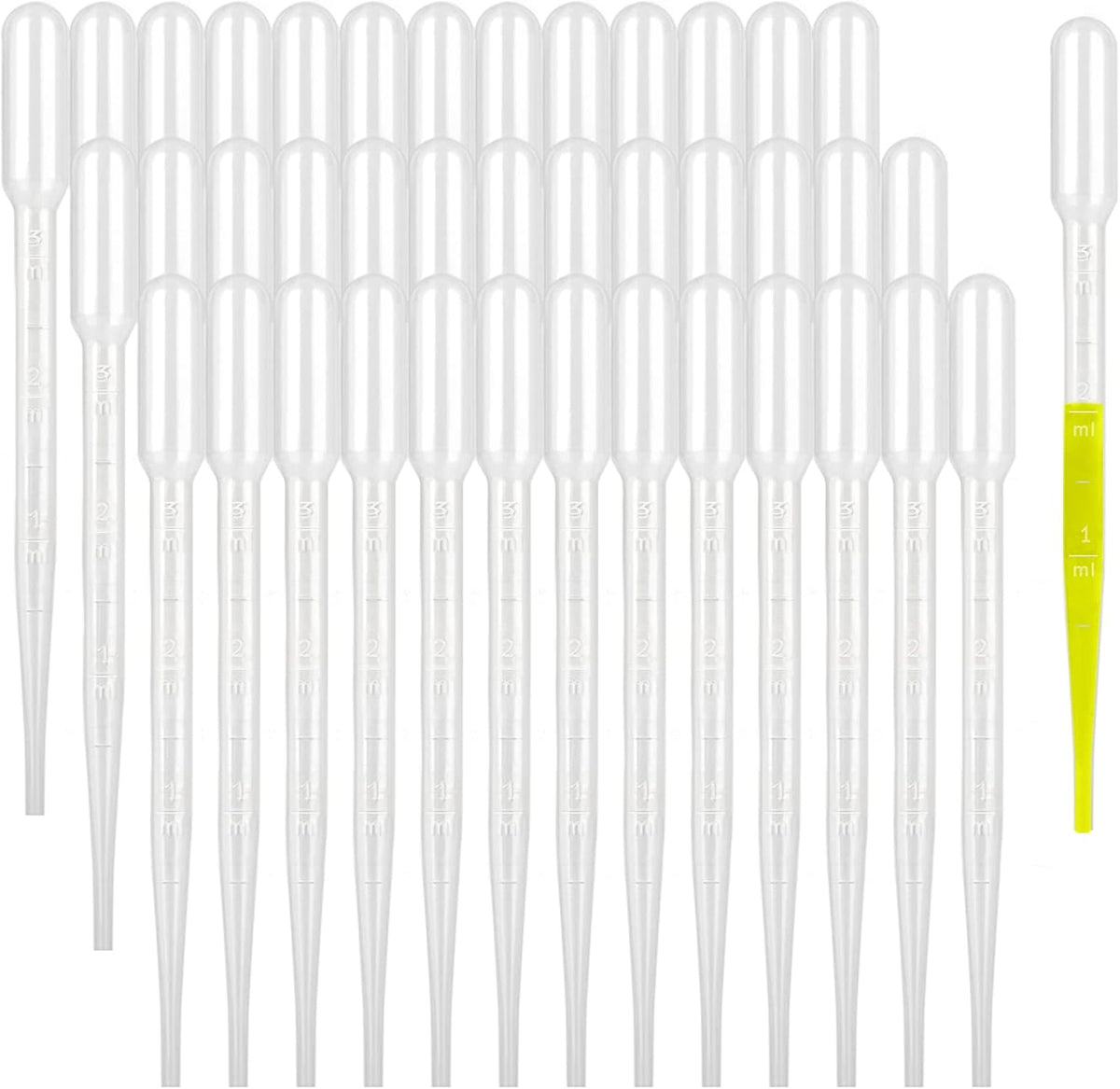 Moveland 200PCS 3ml Disposable Plastic Transfer Pipettes for Oil Lab Art