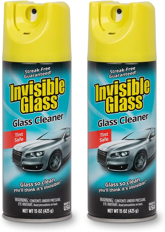 Invisible Glass Premium Glass Cleaner Aerosol Spray, 15 oz