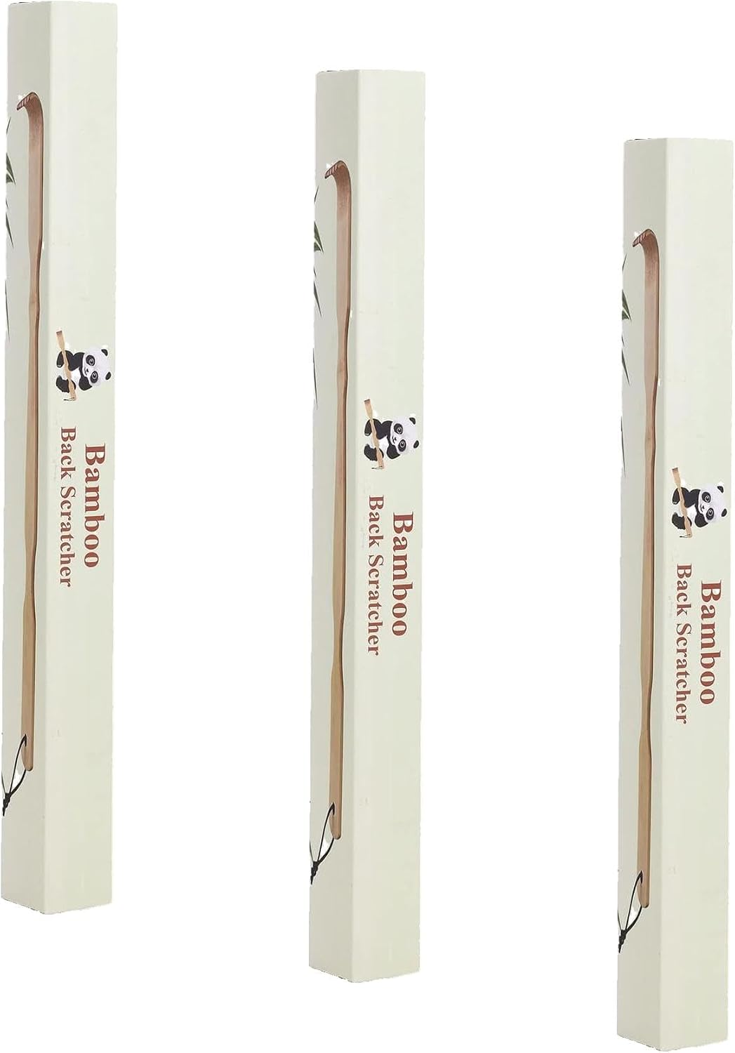 YIMICOO 2 Pack Wooden Bamboo Back Scratcher, 17 Inch Long Handle Back Scratchers for Adults Men Women, with Beautiful Gift Packaging
