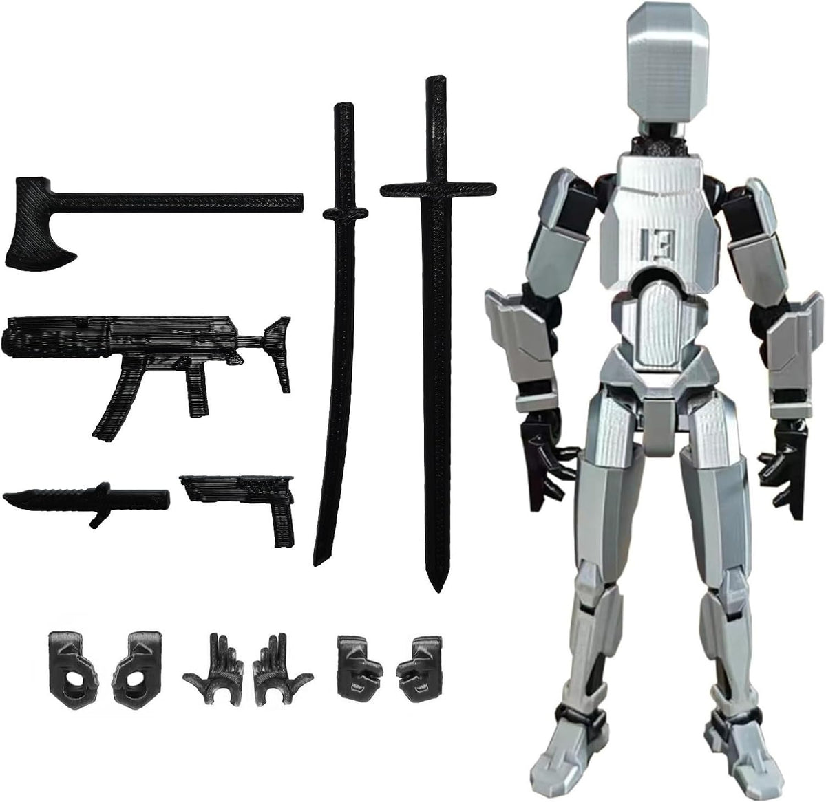FoxVilla Titan 13 3D Printed Action Figure, Assembled Dummy 13 (Golden)