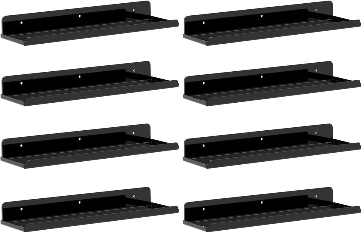 Lifewit Acrylic Floating Shelves for Bathroom 14" Clear, 4 Pack