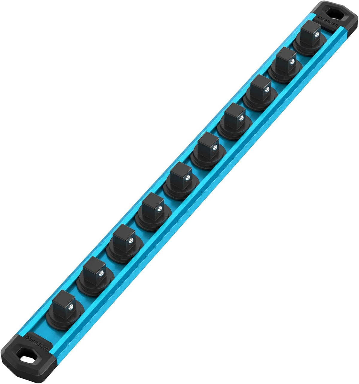 WORKPRO Magnetic Socket Organizer, Heavy-Duty 3/8-Inch Drive Socket Rail