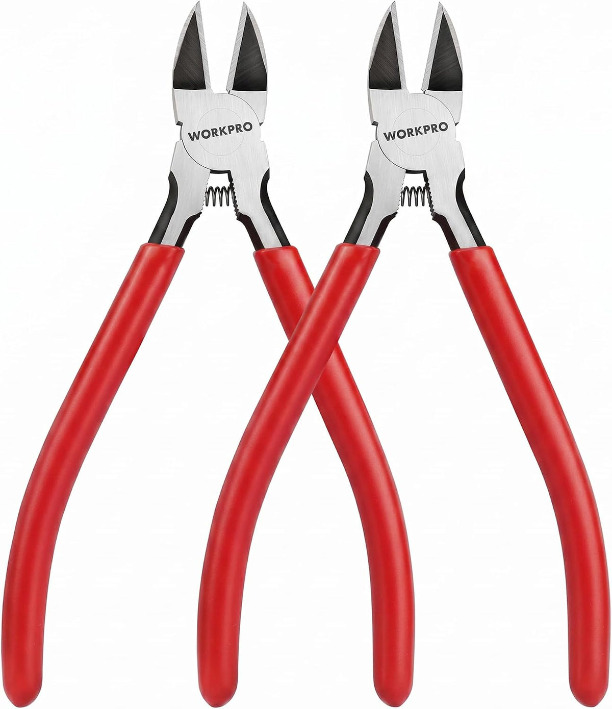 WORKPRO 2-Pack Wire Cutters, 6 Inch Precision Flush Cutters, Side Cutters