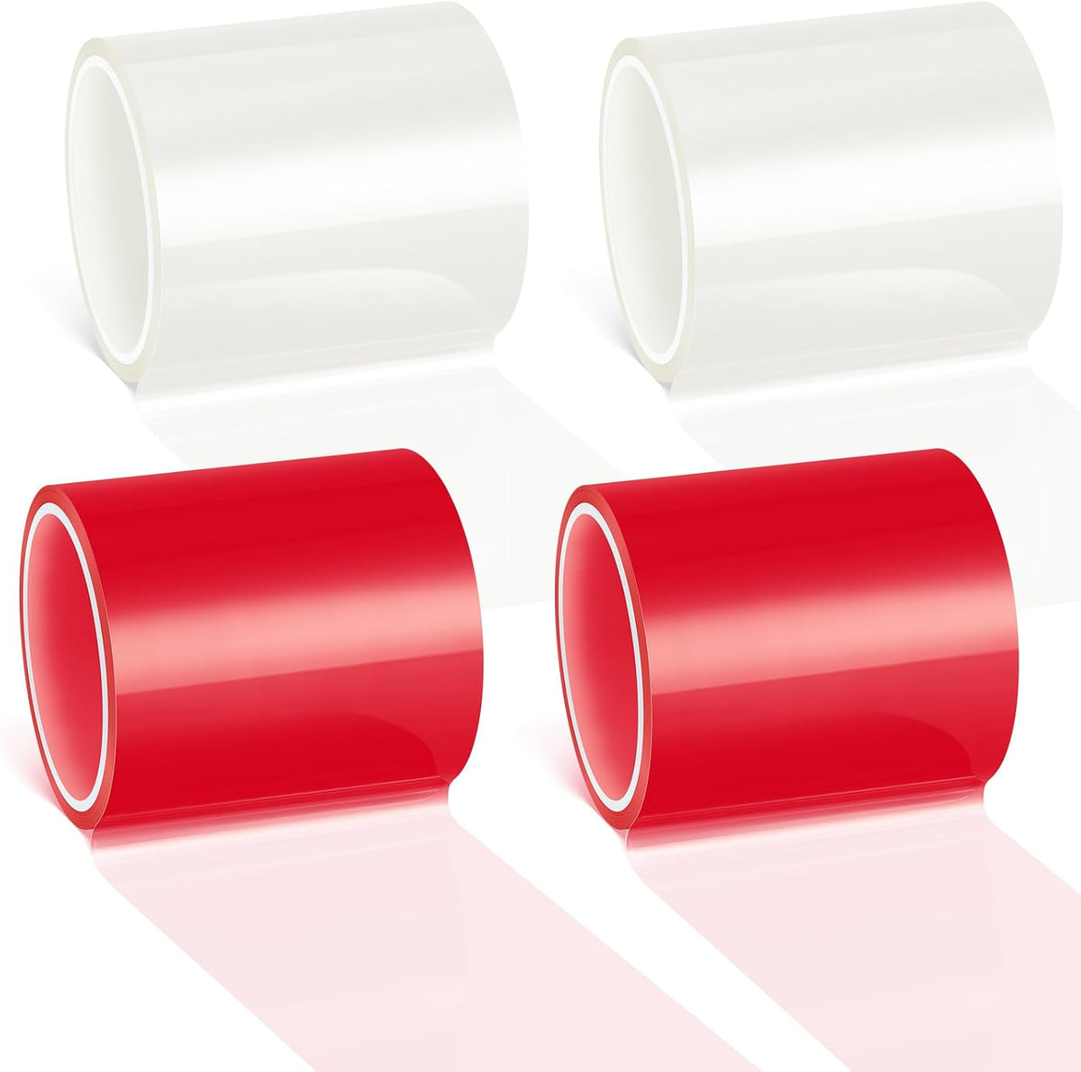 Patelai 16.4 ft x 2 Inches Self Adhesive Repair Light Tape Auto Tail Fog Lights Tint Headlight Lens (Red, Clear, Rolls)