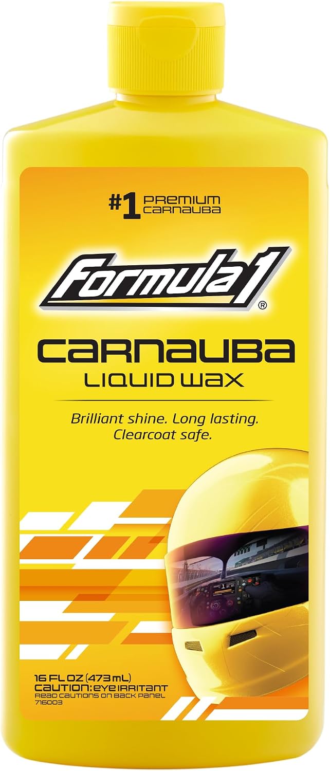Formula 1 Carnauba Car Wax Paste, High Gloss Shine & Water Beading, 8oz