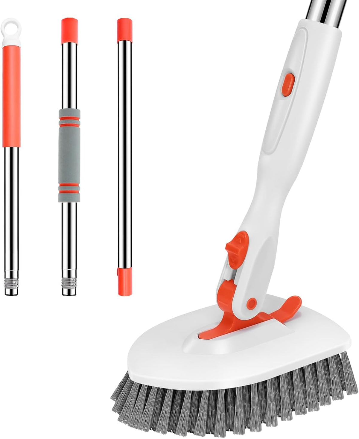 SetSail Tile Tub Scrubber Brush 3-in-1 Shower Scrubber with Long Handle