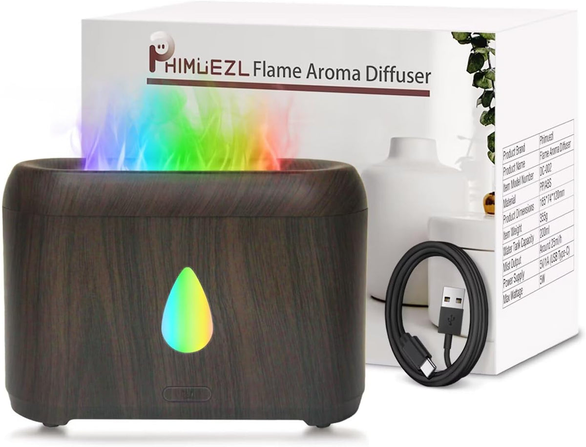 Flame Diffuser for Essential Oils, 200ml Small Oil Diffuser