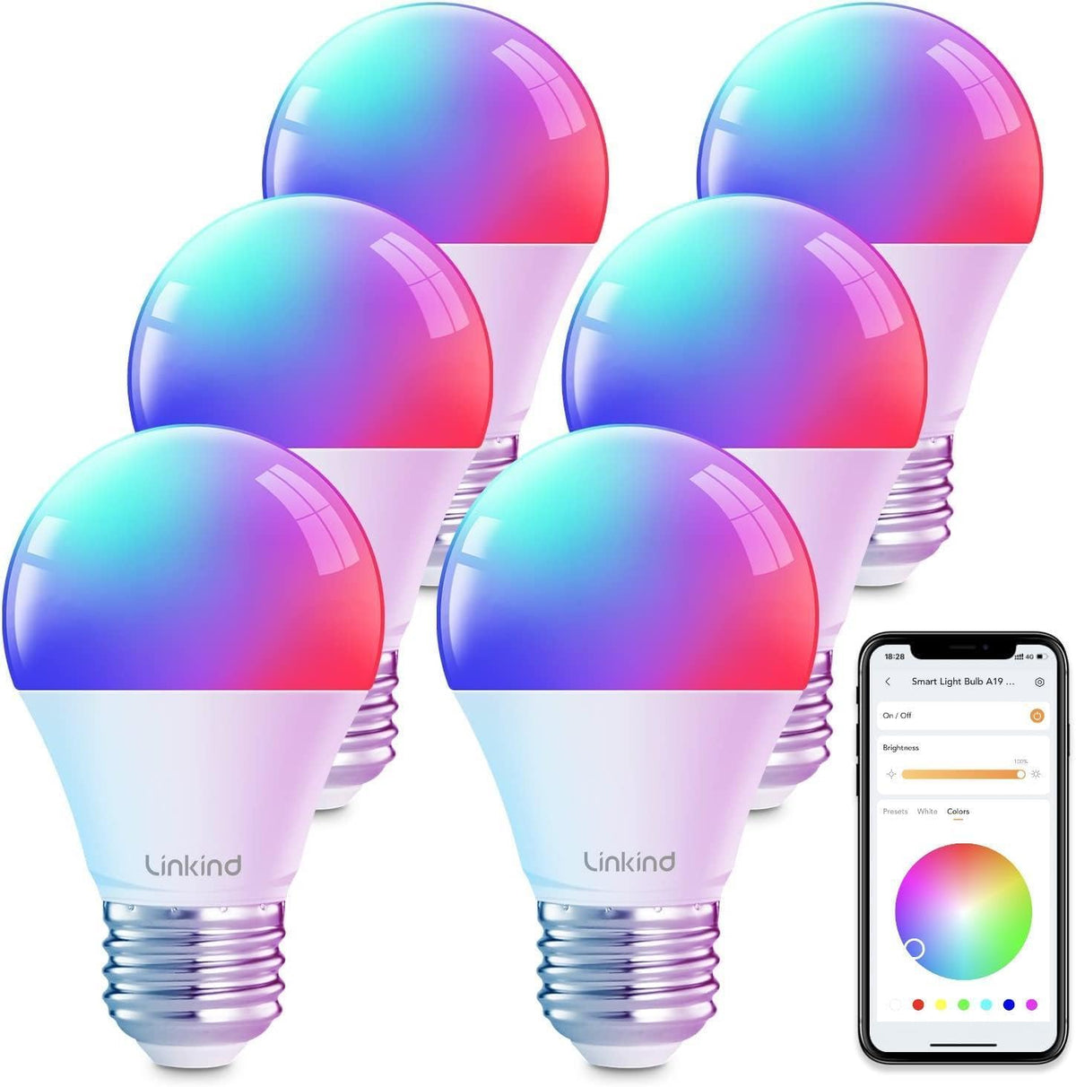 Linkind Smart Light Bulbs, Work with Alexa, Google Home, AiDot