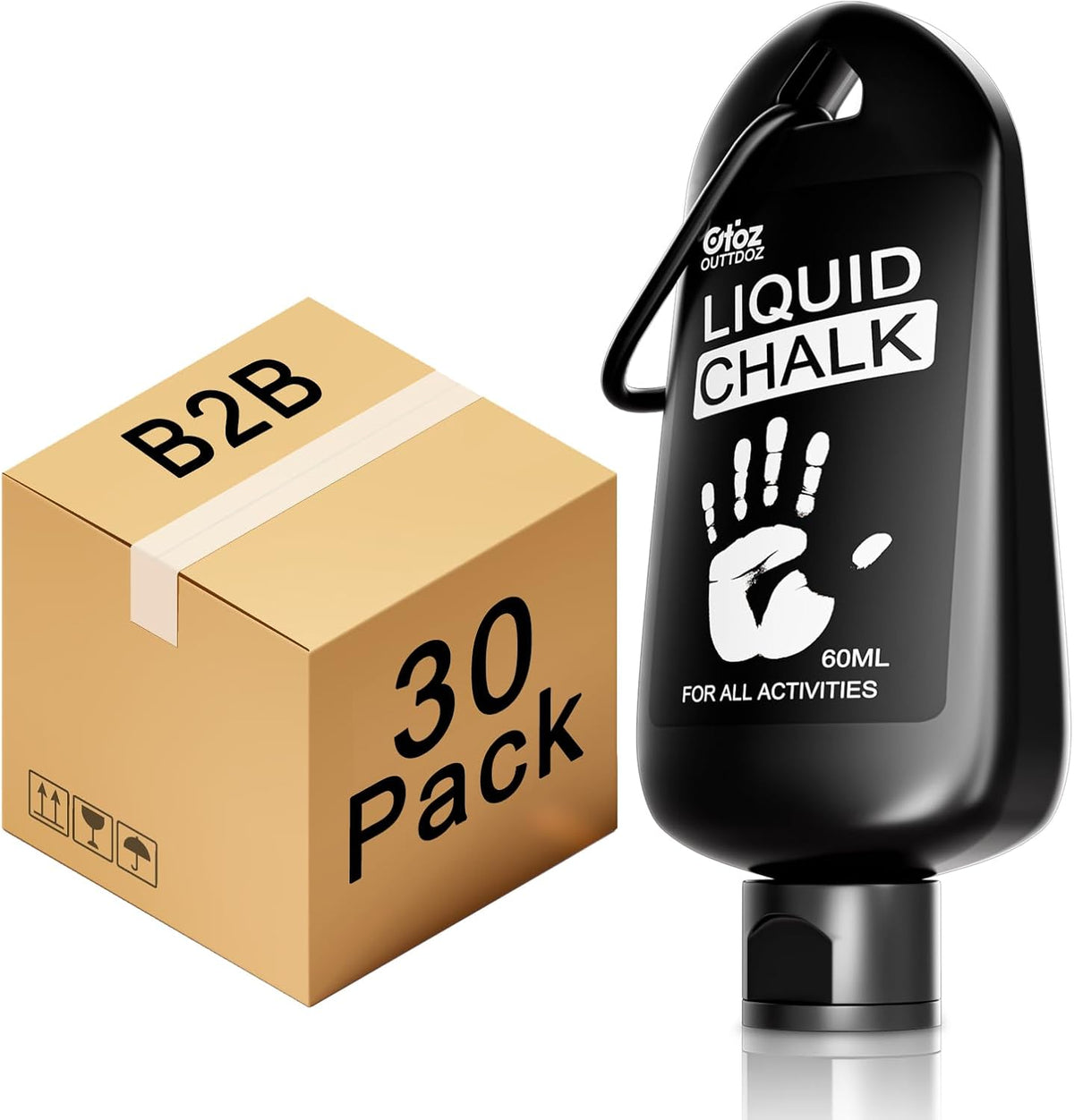 Liquid Chalk 2 oz & 12 oz, Mess-Free Gym Chalk for Lifting
