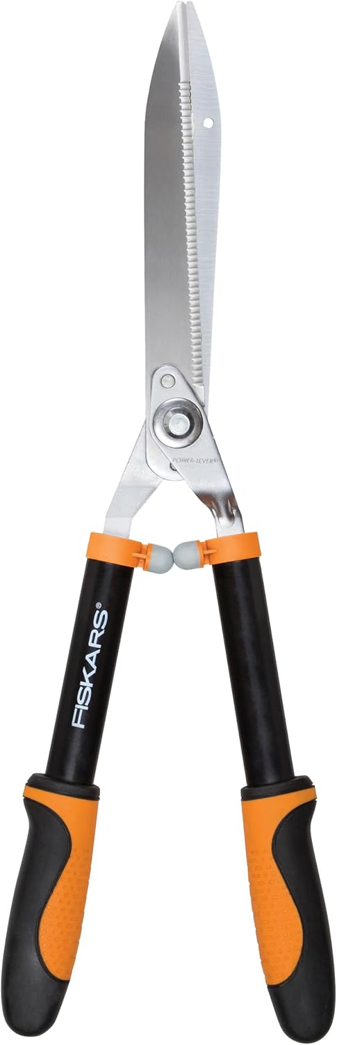 Fiskars 25"-33" Power-Lever Extendable Garden Hedge Shears, 10” Blades