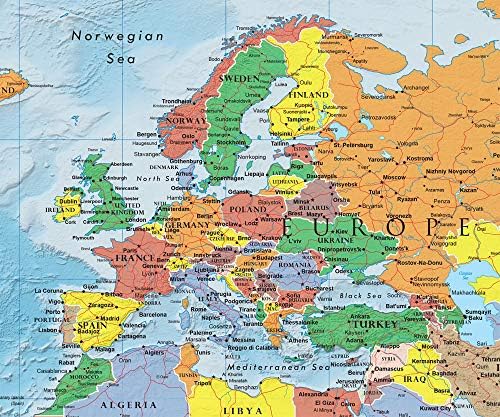 Swiftmaps World Premier Wall Map Poster Mural 24h x 36w Paper Folded