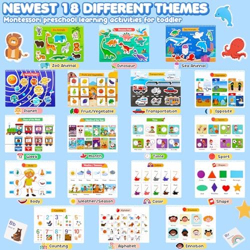 URMYWO My Preschool Busy Book for Toddlers 3-5, 36 Learning Activities