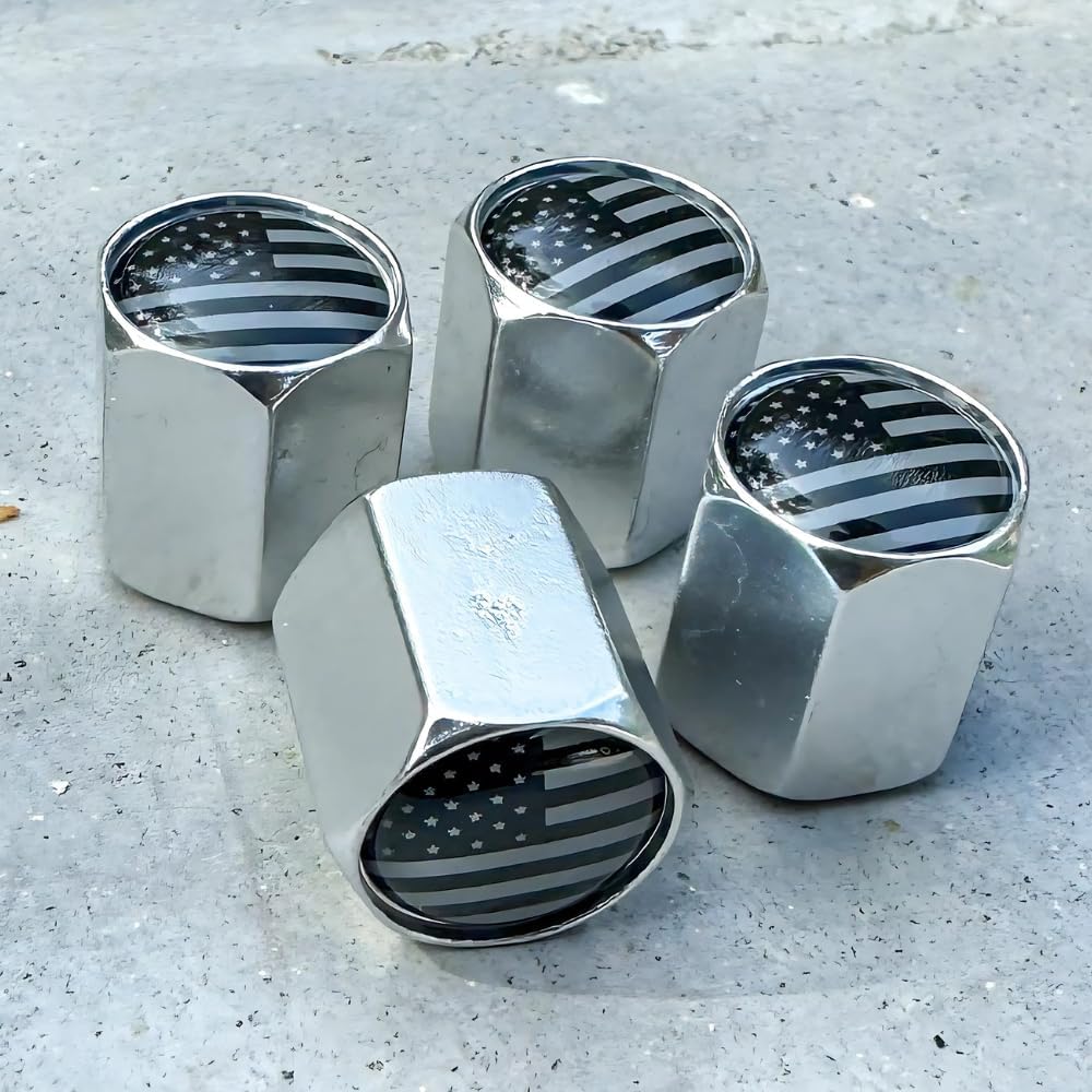 TACTILIAN Car Tire Valve Stem Caps for Tesla Model 3, S, Y, X Accessories | Leakproof Aluminum Tire Valve Caps 4 Pack with Rubber O-Rings Compatible with Tesla Model Y Accessories 2025