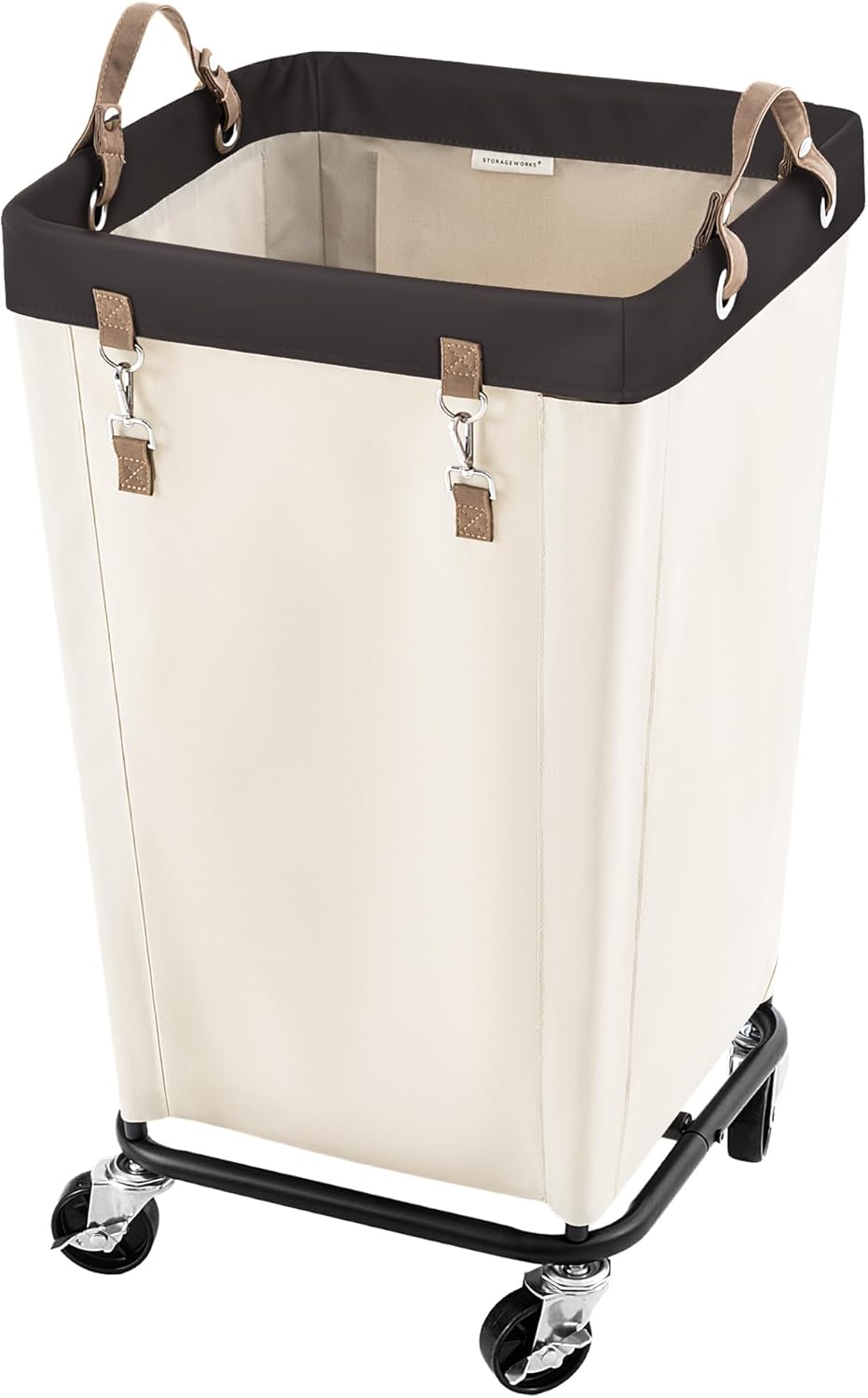 StorageWorks 160L Laundry Basket with Wheels, Rolling Hampers for Clothing