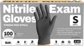 SUP Powder-Free Nitrile Exam Gloves, 100 Count, Food Safe Latex-Free Medical Non-Sterile Cooking Disposable Glove, Black