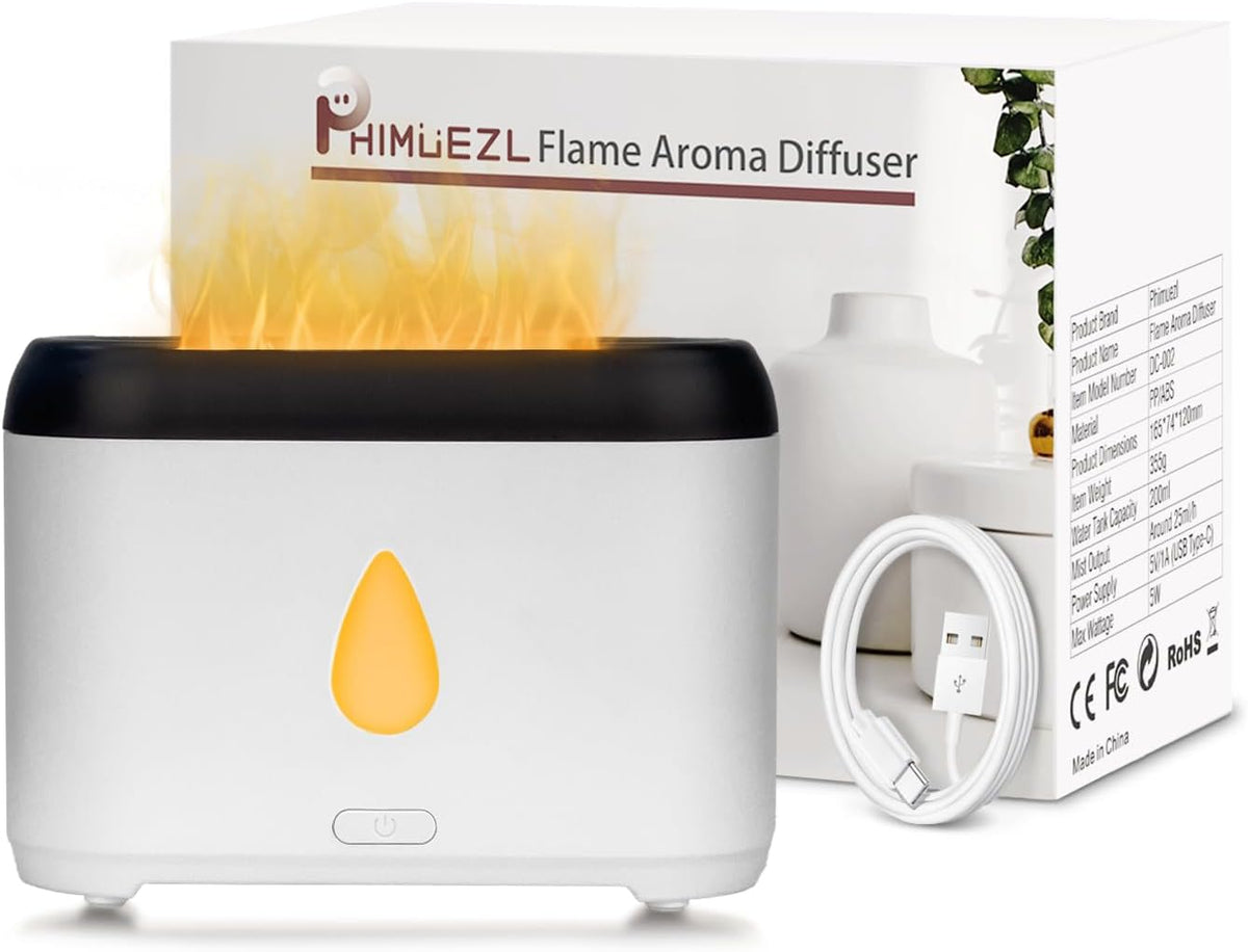 Flame Diffuser for Essential Oils, 200ml Small Oil Diffuser