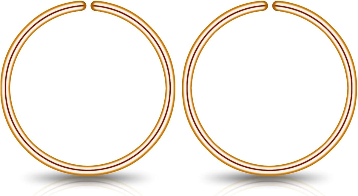 Small Gold or Sterling Silver Huggie Hoop Earrings for Women Cartilage Nose Helix Tragus