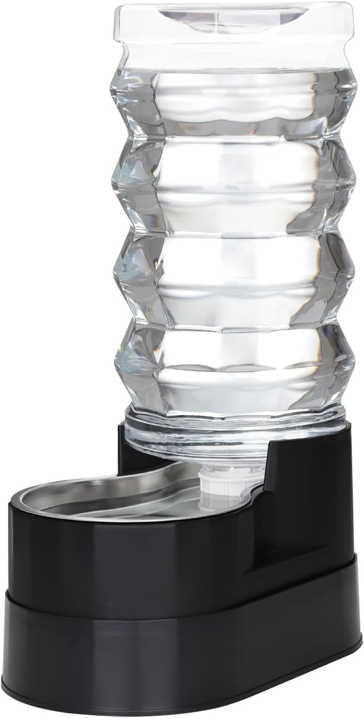RIZZARI 8L Elevated Dog Water Dispenser: Large Dogs Senior Pets Filtered | Comfortable Drinking Position / Anti Splash Base / Stainless Steel Bowl / Easy Cleaning / Dishwasher Safe/Multi Pet Homes