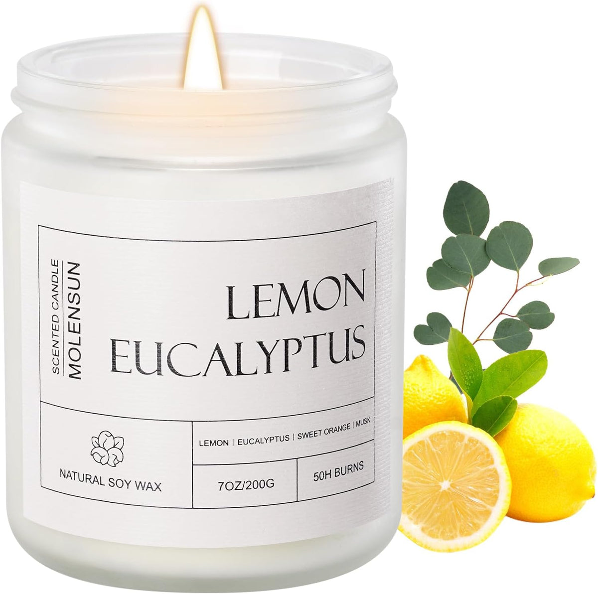 Molensun Vanilla Cupcake Scented Candle, Soy Wax 7 oz