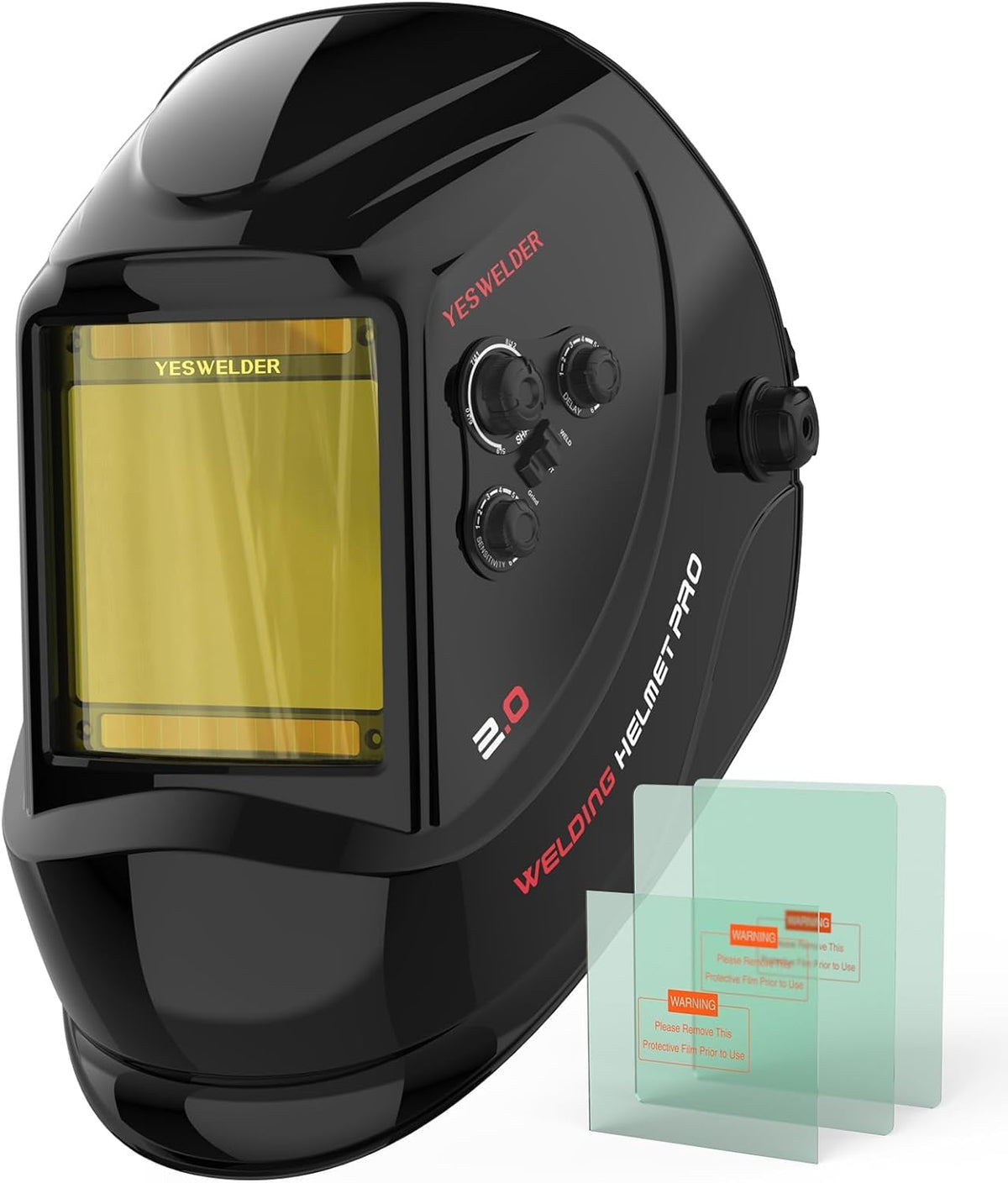 YESWELDER Auto Darkening Welding Helmet, Large View, LYG-M800H