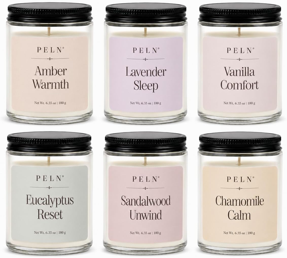 Scented Candles Gift Set for Women, 6-Pack Aromatherapy Candles for Home