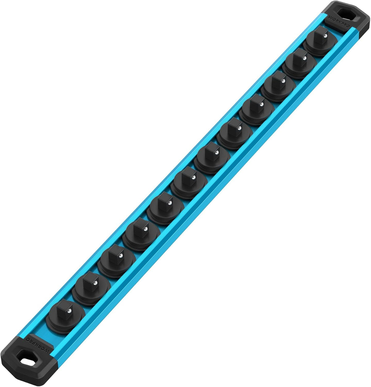 WORKPRO Magnetic Socket Organizer, Heavy-Duty 3/8-Inch Drive Socket Rail