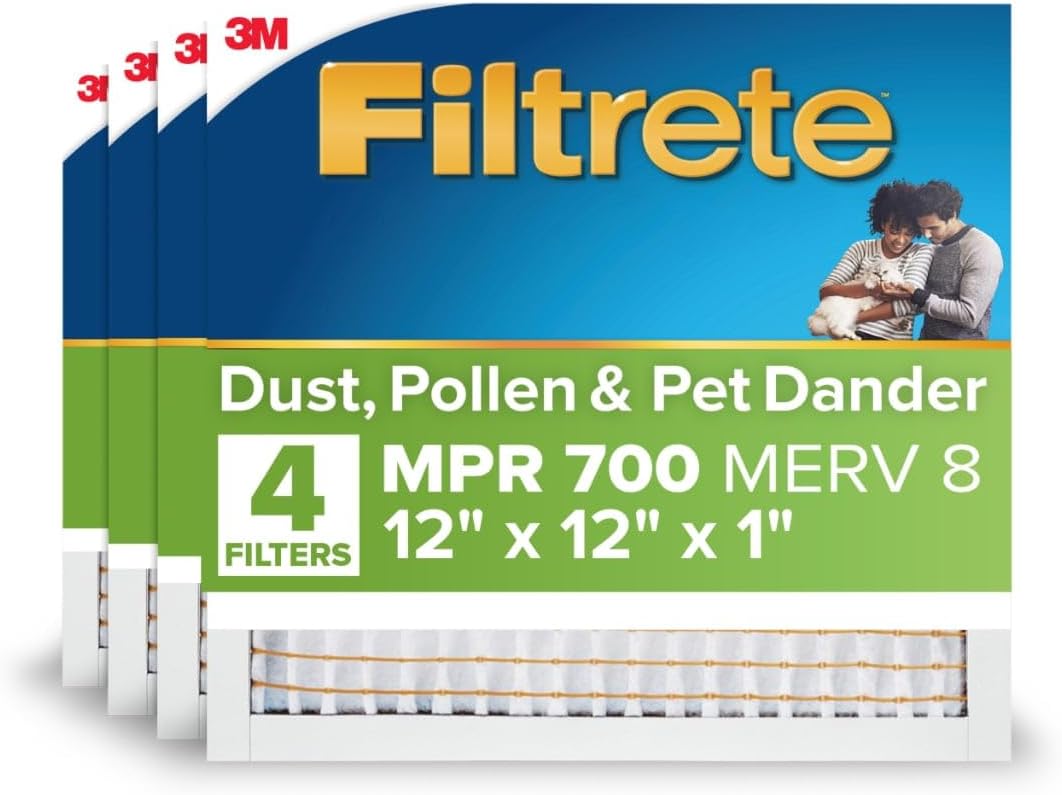 Filtrete 20x30x1 Air Filter, MERV 8, MPR 700, 4 HVAC Filters