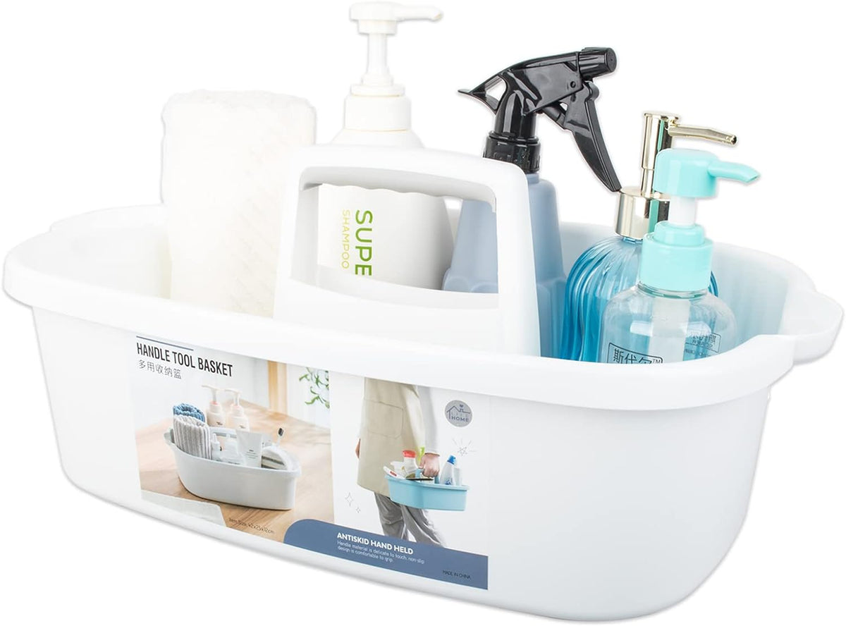 JiatuA Large Cleaning Supplies Caddy Portable Shower Caddy Basket Dark Gray