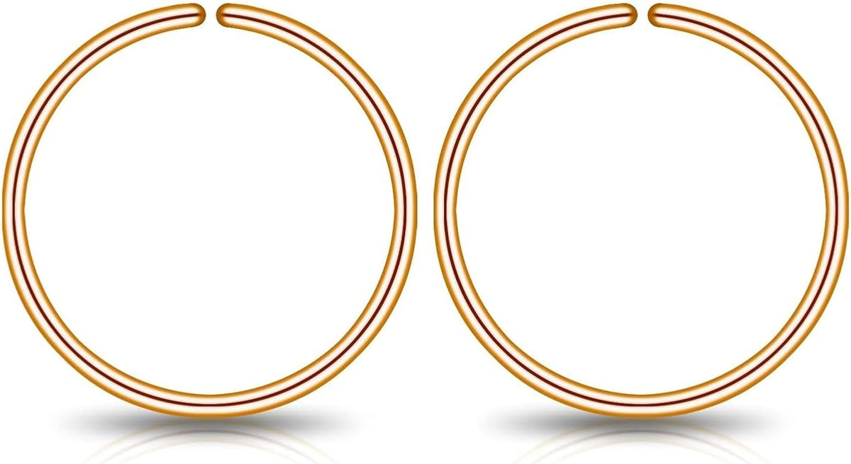 Small Gold or Sterling Silver Huggie Hoop Earrings for Women Cartilage Nose Helix Tragus