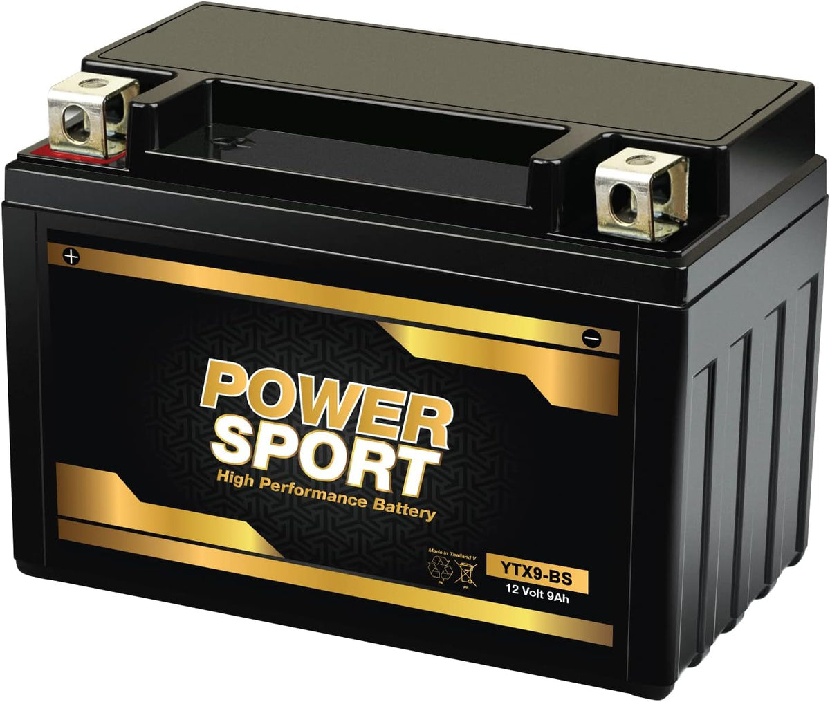 ExpertPower YTX9-BS 12V 9Ah ATV Battery ETX9-BS Replacement AGM, 180 CCA