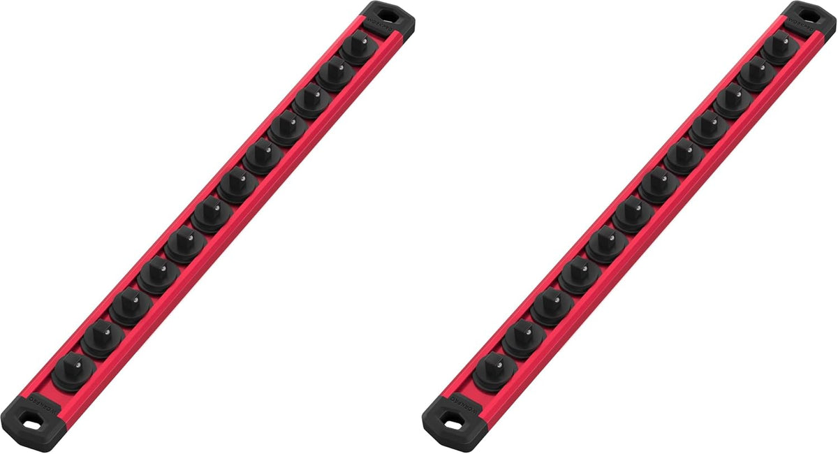 WORKPRO Magnetic Socket Organizer, Heavy-Duty 3/8-Inch Drive Socket Rail