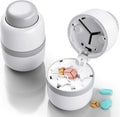 Pill Cutter 1/4 - Pill Splitter with Stainless Steel Blade for Cutting Small Pills or Large Pills in one Fourth, Suitable for Cuting Vitamins, Tablets (1-4 Blue)