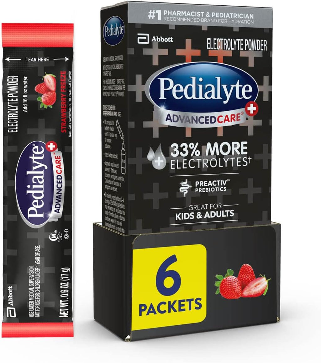 Pedialyte AdvancedCare Plus Electrolyte Powder Packets, Orange Breeze