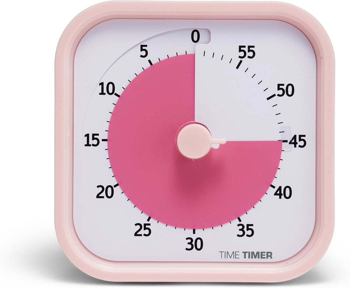 TIME TIMER Home MOD – 60-Minute Visual Timer Home Edition, Silent Operation Study Tool for Kids Desk, Homeschool Supplies, Office & Meetings (Lake Day Blue)