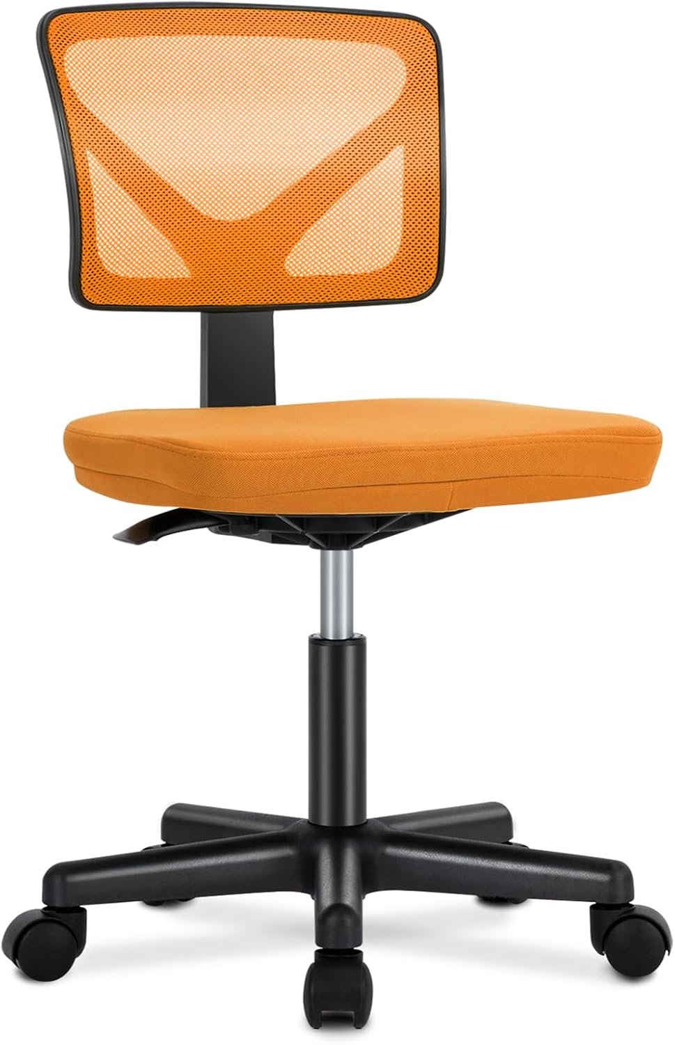 Sweetcrispy Small Armless Desk Chair, Mesh Rolling Office Chairs