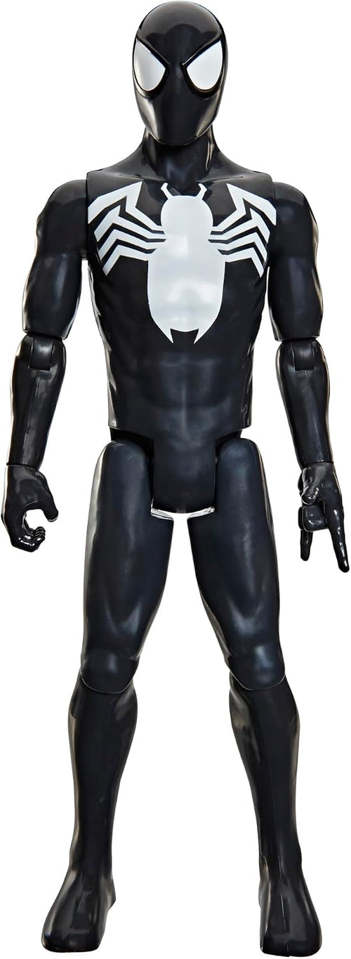 SPIDER-MAN Marvel Titan Series Black Suit Action Figure, 12-Inch-Scale (30 cm) Super Hero Toys for Kids Ages 4+