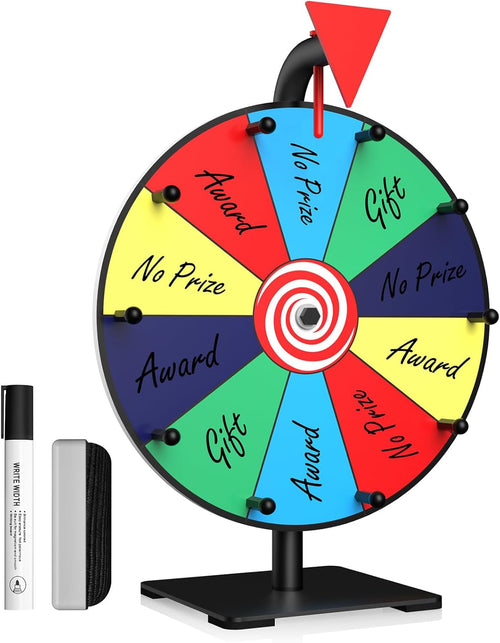 Facilife Spinning Wheel - 12 Inch Color Prize Wheel with Stand, Table Spinner for Trade Shows, Carnivals & Home Games