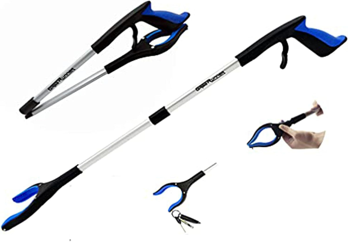 Grabber Reacher Tool - 32” Reacher Grabber Tool with Strong Magnetic and Swivel Head - Heavy Duty Pick Up Stick Grabbers for Seniors, Trash, Surgery Recovery Must Haves Gifts(Purple)