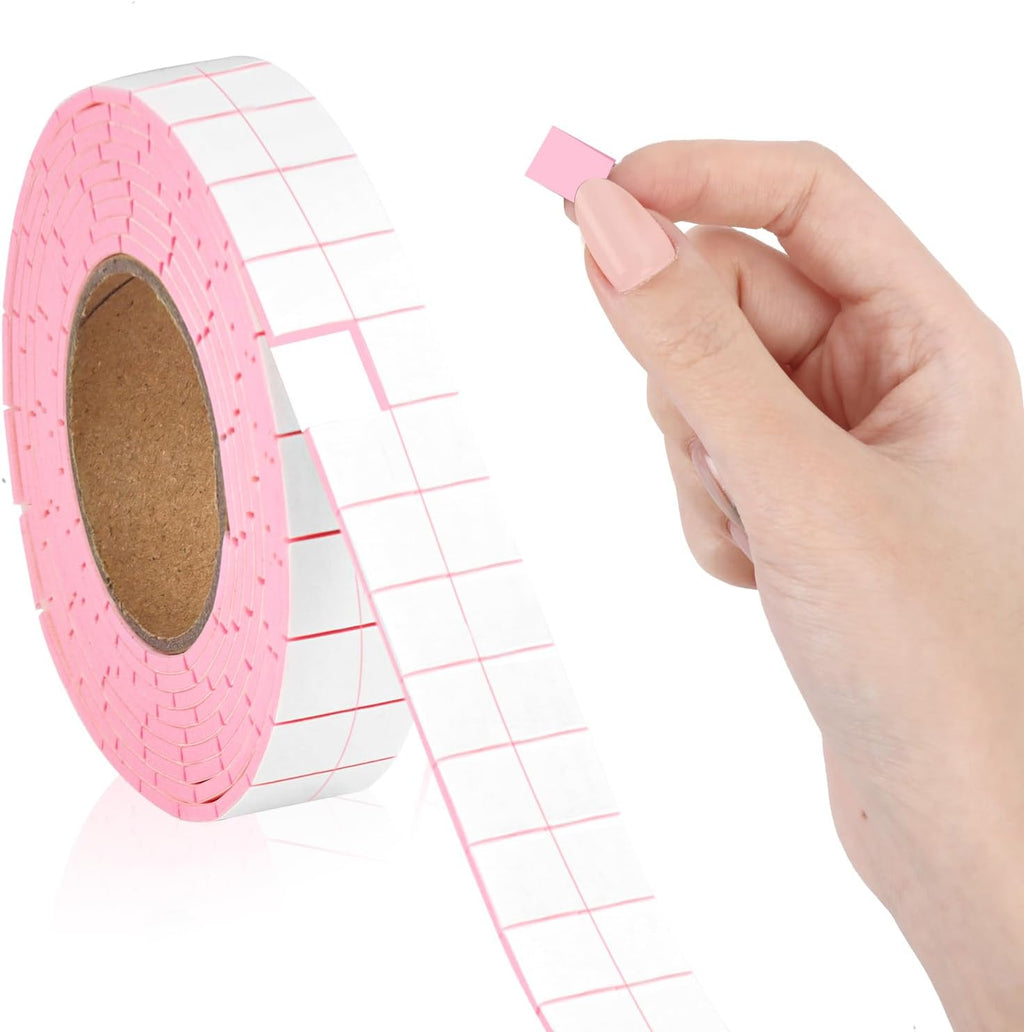 330 PCS Double Sided Foam Tape Pre Cut 1/2 X 2/5 Inch Small Adhesive Foam Squares for Crafts Thin Foam Craft Tape Split for Arts Crafts Sewing Scrapbook DIY Christmas (Tape, White)