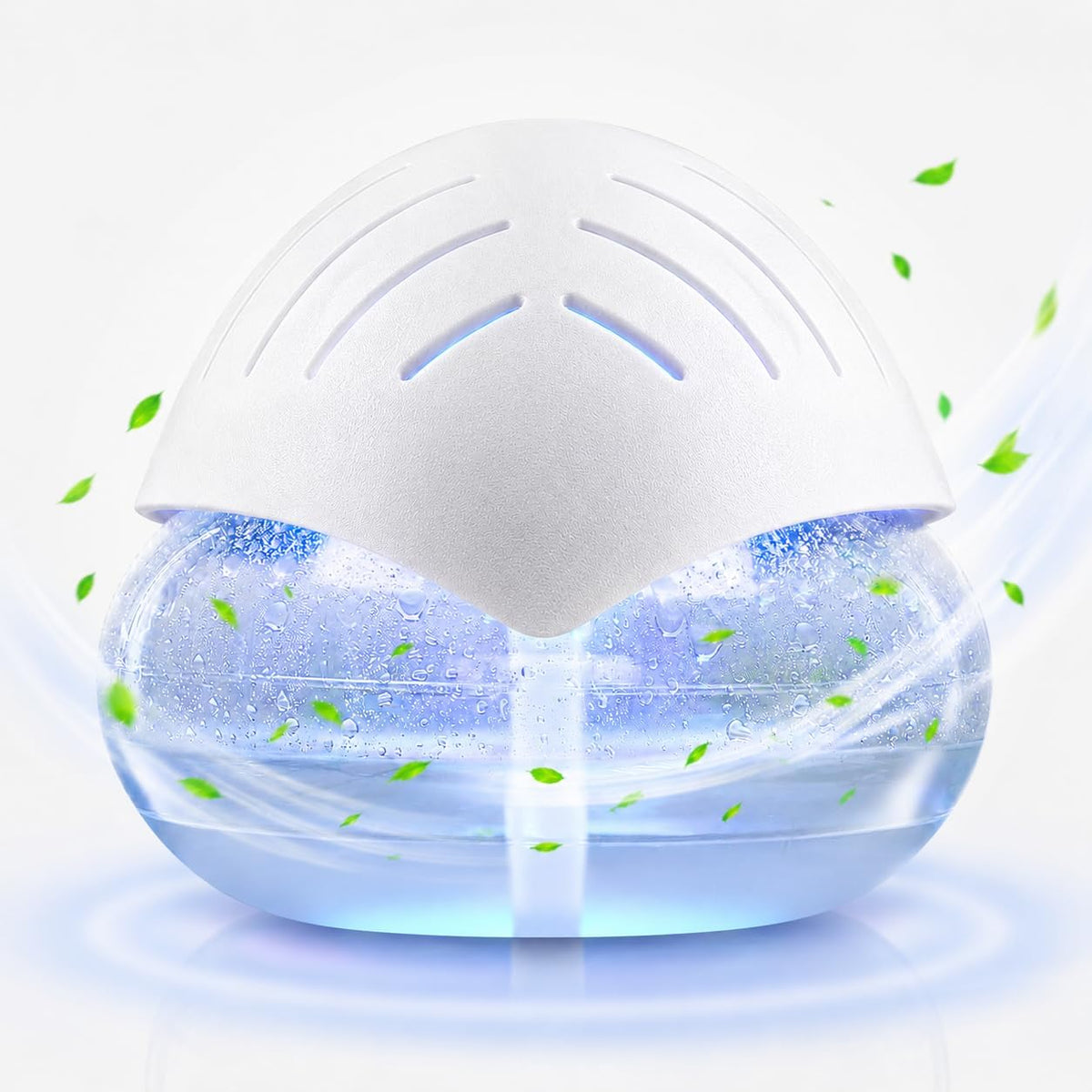 Air Freshener（Black） - for Home, Bedroom, Office and Warehouse - Essential Oil Aroma Diffuser with LED Color Night Light and Soothing Water Flow Sound - for Pets and Smokers.