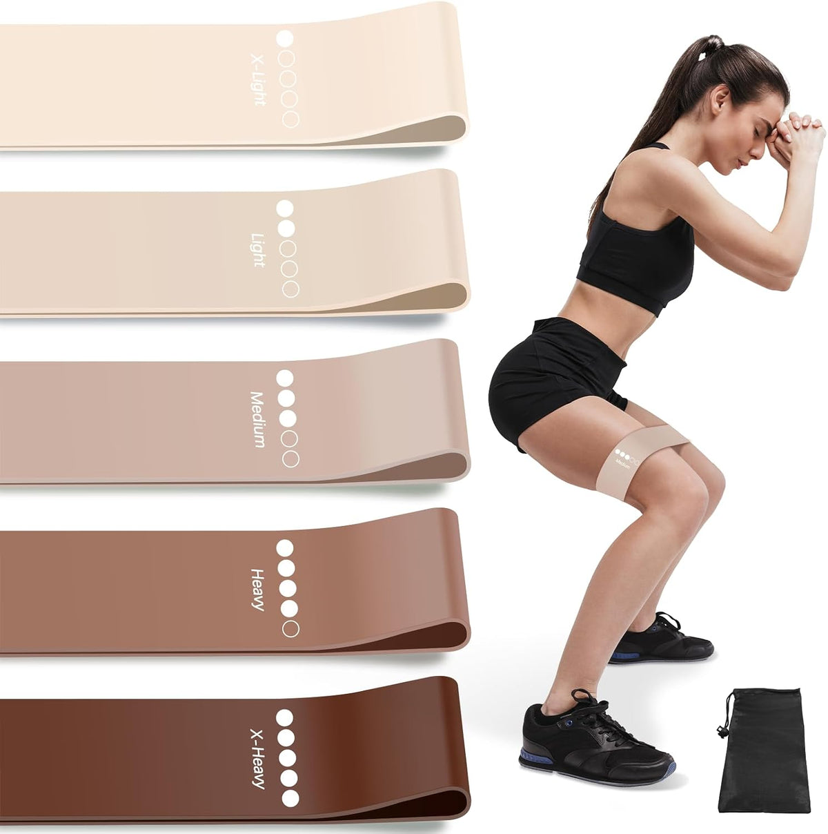 Resistance Bands for Working Out, 5 Levels Elastic Exercise Bands