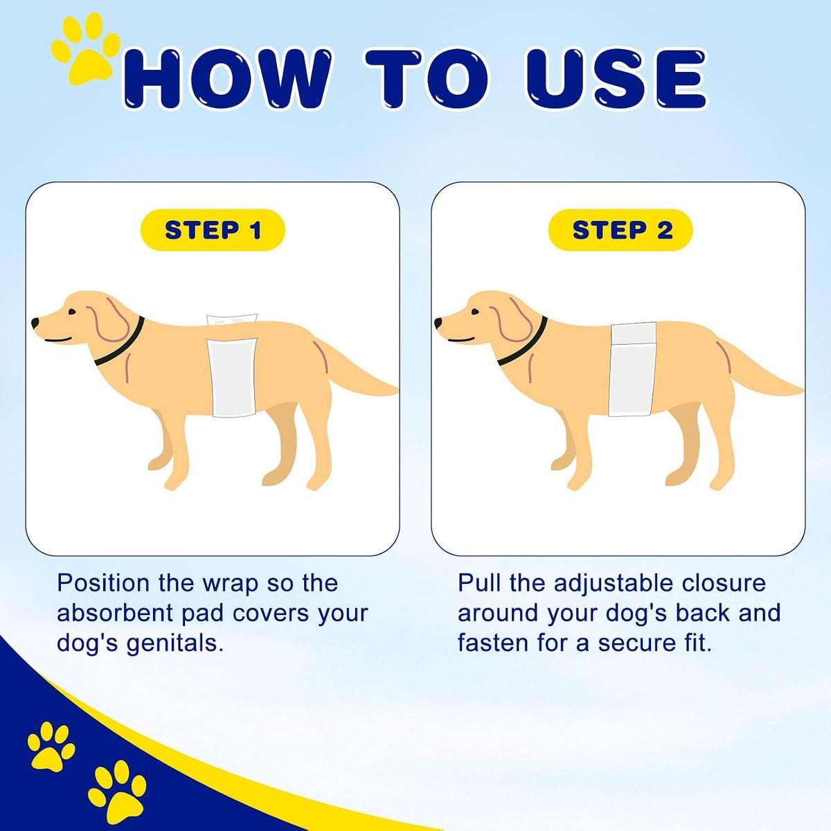 XPCARE 50 Count Disposable Dog Diapers Male with Wetness Indicator(X-Small) | Dog Belly Band Belly Bands for Male Dogs Male Dog Wraps,Super Absorbent Leak-Proof Fit for Incontinence Marking