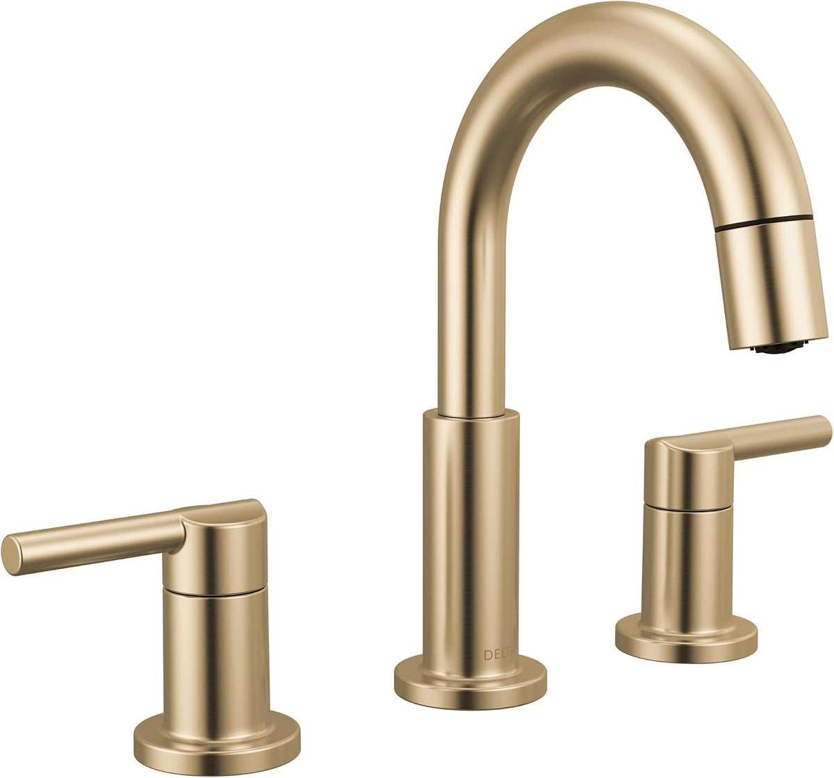Delta Nicoli Brushed Gold Faucet 3 Hole, 8 Inch Widespread Bathroom Sink Faucet for Vanity, Push-Pop Drain Assembly, Champagne Bronze 35749LF-CZ