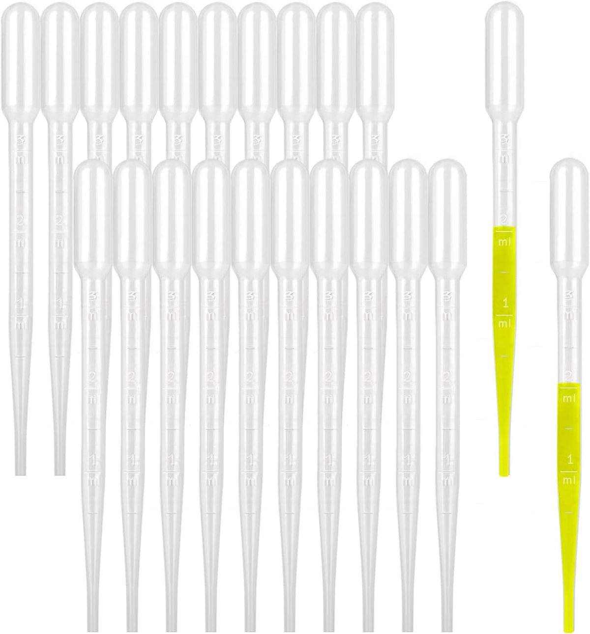 Moveland 200PCS 3ml Disposable Plastic Transfer Pipettes for Oil Lab Art